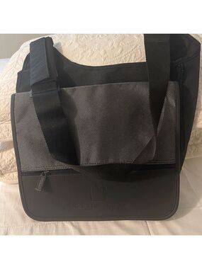 New Line Cinema Black and Gray Men's Messenger Bag by Leed’s.
